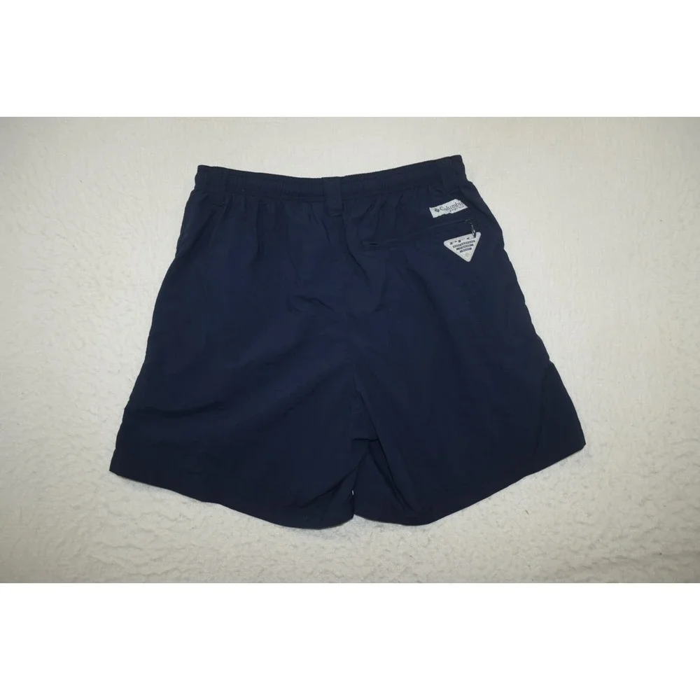 Columbia PFG Fishing Swim Trunks Blue‎ Nylon W/Pockets Mens Size Small x 6